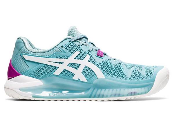 Asics Tennisschoenen Dames, GEL-RESOLUTION Wit/Blauw - Asics Nieuwe Collectie | B9824103-KB